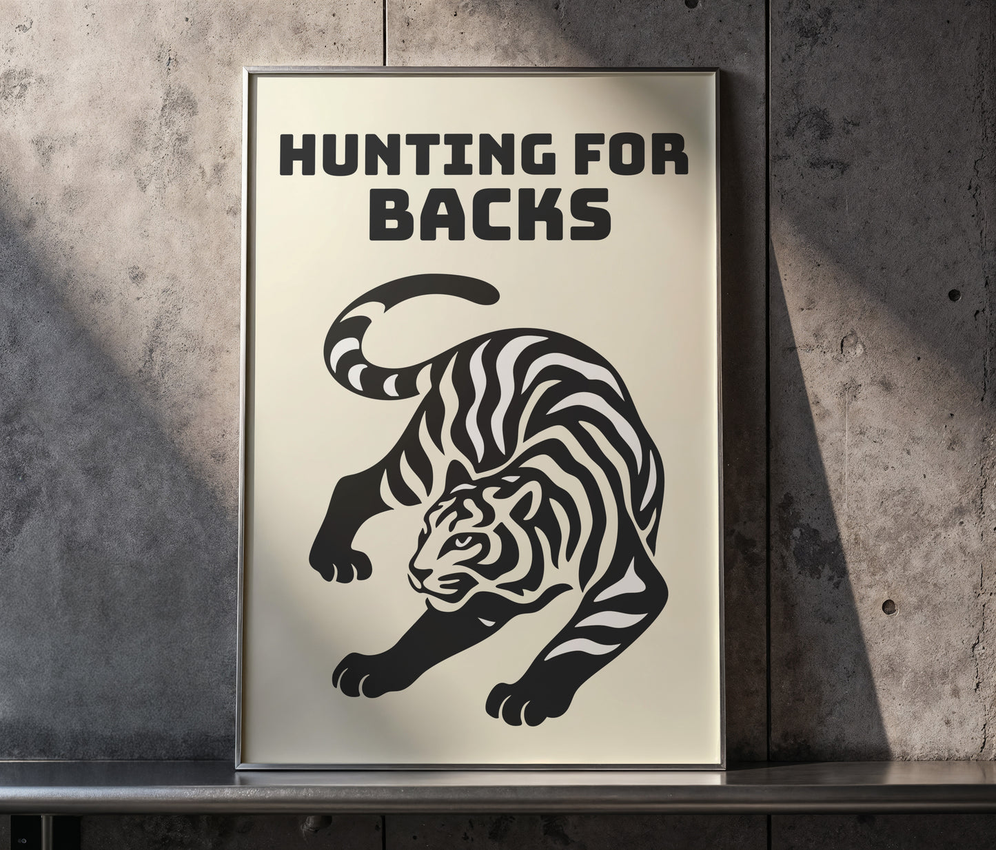 Hunting For Backs Tiger - Jiu Jitsu Poster